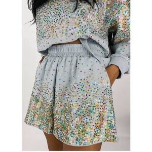 Queen of sparkles scattered sequin shorts
